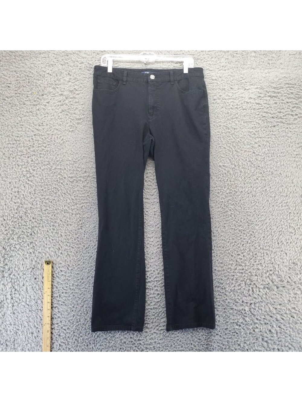 Chaps Jeans Womens Size 10 Black Straight Stretch Denim
